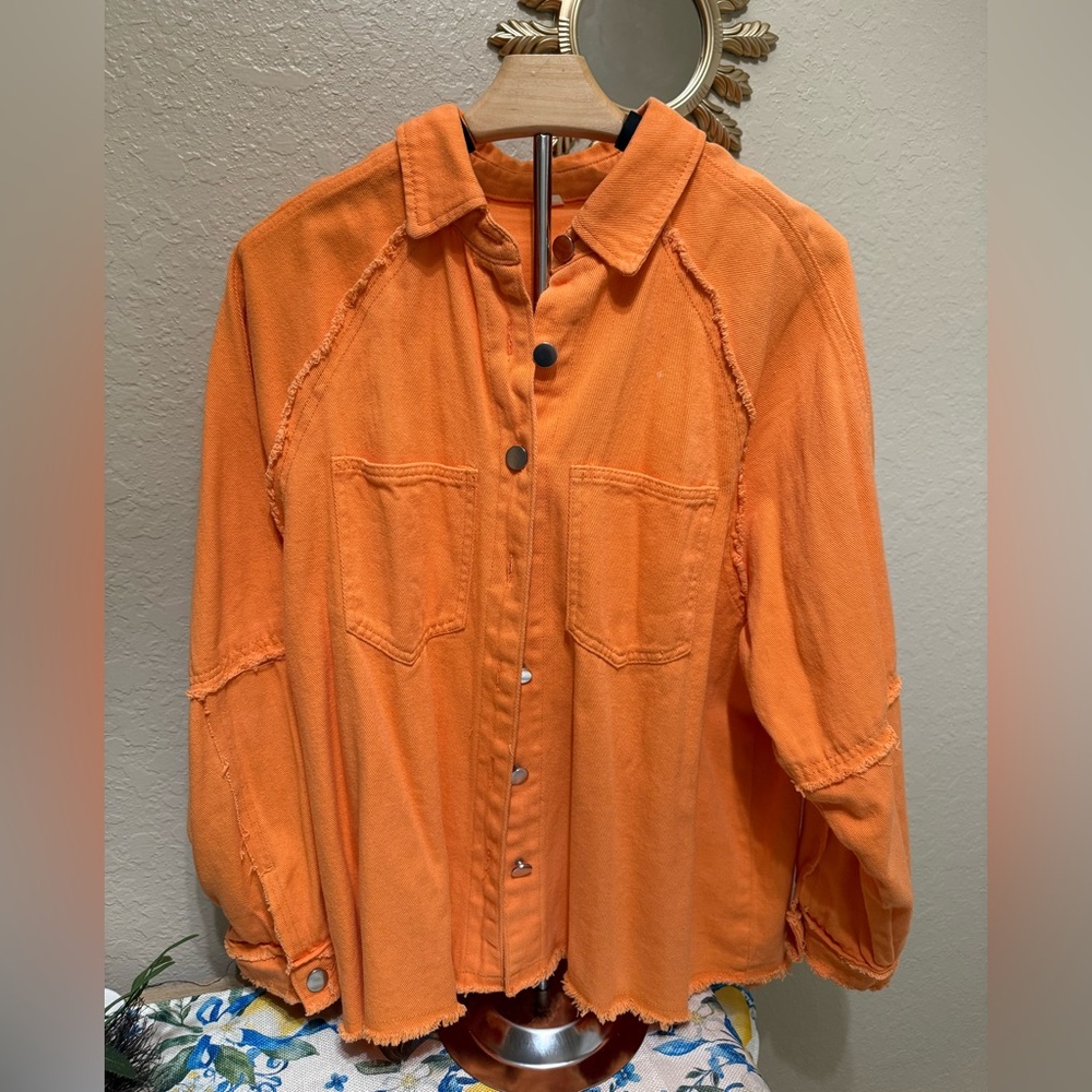 Orange Button-Up Shirt